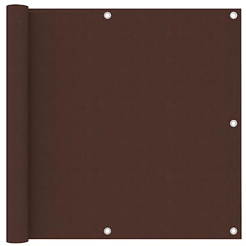 Brise-vue pour terrasse, balcon, pare-vue en tissu Oxford, 90 x 300 cm, pour clôture de jardin, clôture de balcon - Marron