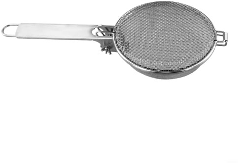 Trayneel Torréfacteur à grains de café en acier inoxydable avec long manche en bois - Torréfacteur manuel pour la maison, la cuisine, la cuisinière à gaz pour rôtir quotidien, camping, randonnée