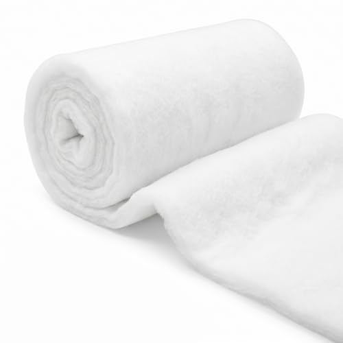 Polsterwatte Volumenvlies 200g/m², 1.5x3 Meter Polstervlies Meterware 30mm Dicke 100% Polyester Waschbar Patchworkvlies Vlieswatte Polsterung Watte als Füllung für Steppdecken, Bettwaren, Kissen & DIY
