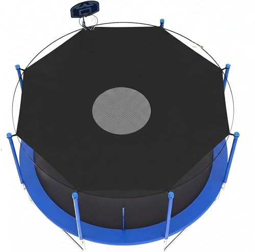 LingBaby Copertura per Trampolino Protezione Solare per Trampolino Ø 305cm per 8 Aste, Rete per Trampolino 305 8 Aste, Resistente ai Raggi UV Impermeabile (Nero)
