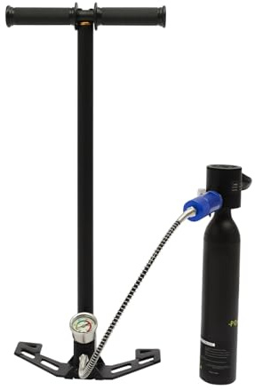CUMELLIIR Mini botella de buceo de 0,5 L, con bomba, depósito de pulmón para tiempo libre y buceo de emergencia, profundidad de inmersión de 30 m, tiempo de inmersión de 5-10 minutos, 200 bar