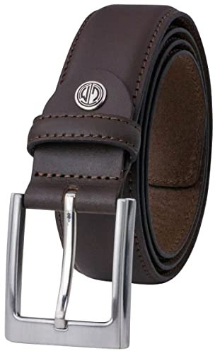 LINDENMANN Herren Rindledergürtel, Anzug-Gürtel Leder 35 mm breit, Braun, Größe: 115