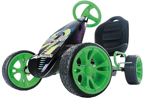 Hauck Sirocco - Racing Go Kart | Pedal Car | Low profile rubber tires | Pedal power auto-clutch free-ride | Adjustable seat - Green