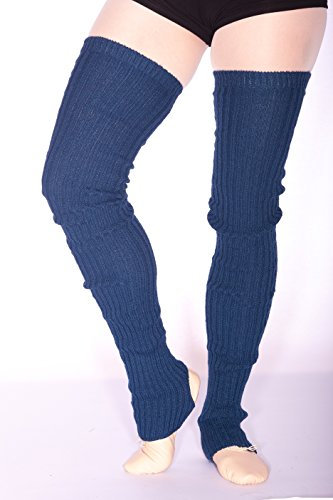 Stulpen für Ballett und Tanz gerippt (96 cm lang) (Azul Mar)