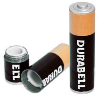 deocultacion.com AA versteckt Batterie kleine hohle Stash Metall Geheimfach Versteckfach mit Mechanisch Schloss