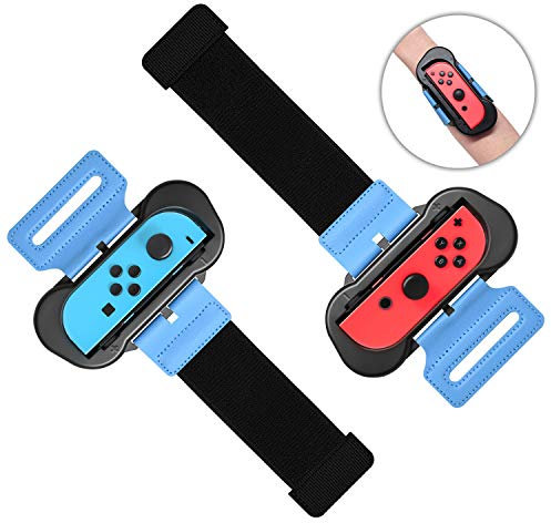 FASTSNAIL Armband Kompatibel mit Nintendo Switch Just Dance 2025/2024/2023/2022, Armbänder Kompatibel mit JoyCon, Für Erwachsene und Kinder(2 Pack,schwarz)