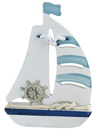 Decorazioni Mare Nautiche Barca a Vela Legno Arredamento Marino con Gabbiani e Timone Barca Compleanno Matrimonio S