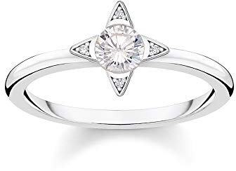 Thomas Sabo Damen-Ring Weiße Steine silber 925 Sterlingsilber TR2268-051-14-56