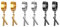 JewelryWe Schmuck 3 Paare Herren Ohrringe Set Edelstahl Creolen Huggie Ohr Manschette Ohrstecker Ohrpiercing mit Baseballschläger Anhänger Unisex gold/schwarz/silber