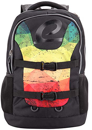 PEDEA Unisex Rucksack „BESTLIFE MERX“ Schultasche Freizeittasche mit Laptopfach bis 15,6 Zoll (39,6cm), schwarz/gelb