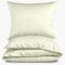 Carpe Sonno Mako Satin Bettwäsche 155 x 220 cm Creme Beige - Hotelbettwäsche aus 100% Baumwolle robuster Reißverschluss - Hotel Bettgarnitur Set 2teilig Bettzeug mit 1 Kopfkissenbezug 80 x 80 cm