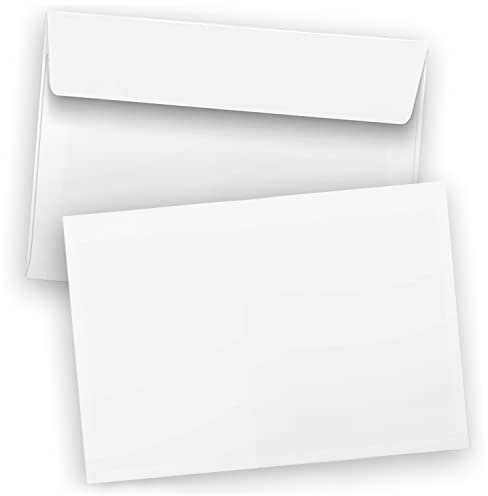 Briefumschläge DIN C6 weiß | 250 Stück | PREMIUM Qualität - selbstklebend ohne Fenster | 114 x 162 mm | gerade klappe | 80 g/qm Kuverts
