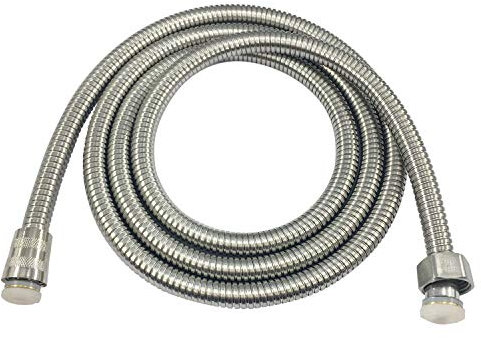 Jamcoly Duscharmaturschlauch, gebürstetes Nickel, SUS304 Edelstahl, Universal-Ersatz-Duschwasserleitung, einfache Installation, Sanitär, 200 cm