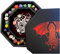 Fantasydice-Cthulhu Tome-RED- Dice Storage and Rolling Tray - 20CM Octagon with Lid and Dice Staging Area- Holds 5 Sets(7 Dice Set/Standard) for All Tabletop RPGs
