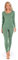 Liang Rou Women's Scoop Neck Top & Bottom Ultra Thin Thermal Underwear Set Eco Green Medium