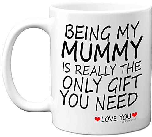 Taza con texto en inglés «Being My Mummy», regalo de cumpleaños para mamá, regalo para el día de la madre, hijo, hija, día de la madre, tazas de café de cerámica de 325 ml, aptas para lavavajillas,
