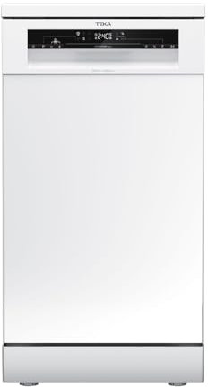 Teka DFS 24650 WH - Lavavajillas Libre Instalación 45 cm HomeCare Series, 9 Cubiertos, 6 Programas de Lavado, Programa Whisper Extra Silencioso, Color Blanco, 84,5 x 44,8 x 60 cm