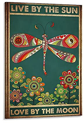 Poster mit Tiermotiven von DYJ, Libelle, Leinwand-Kunst-Poster und Wand-Kunstdruck, modernes Familienschlafzimmer, 20 x 30 cm