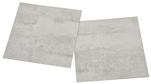 Gawany 20x PVC Fliese Selbstklebend Vinylboden Bodenbelag Laminat Dielen Planken Laminatboden Vinyl-Fliesen Fußboden Wohnzimmer 1,86m² Hellgrau