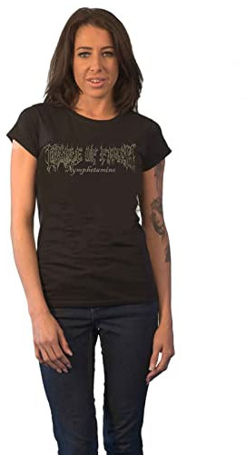 Cradle Of Filth T Shirt All Existence Band Logo Official Womens Junior Fit Black, Black, Small