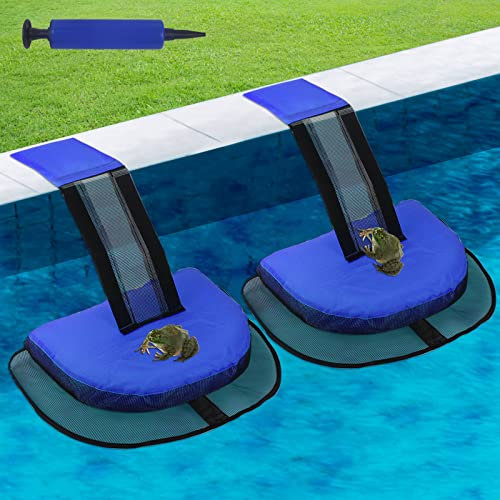 GERSIK 2 Stück Pool Animal Critter Saving Escape Ramp for Pool, Pool Frog Saver, Frog Saver for Swimming Pools, Saving Critters, Frogs, Mices,Lizards,Ducks , Birds (Blue)