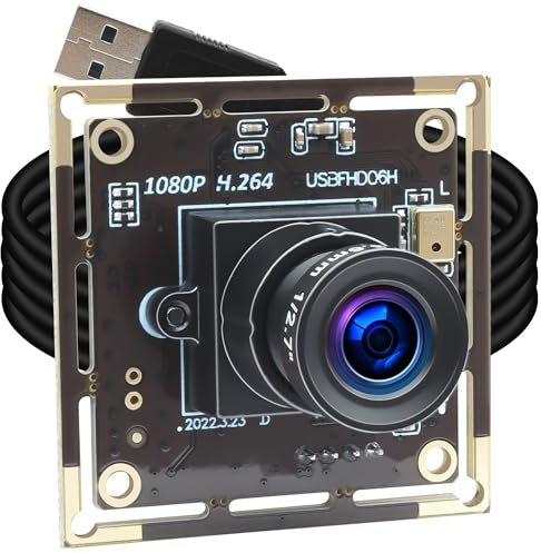 ALPCAM 1080P USB Camera Module for Raspberry Pi, 2MP 30FPS CMOS IMX323 Low Light Webcam with 3.6mm Lens, Industrial Lightburn Camera Board for Windows Linux Mac OS