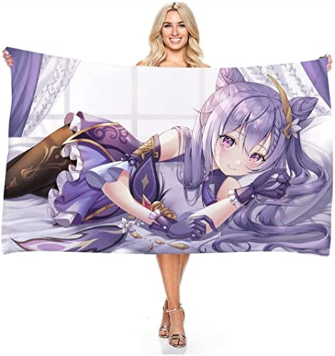Anime Badetuch, Strandtuch, Genshin Impact 3D Bedruckte Badetücher,mikrofaser,Campinghandtuch Badehandtuch -handtücher Set (A1,90x180cm)