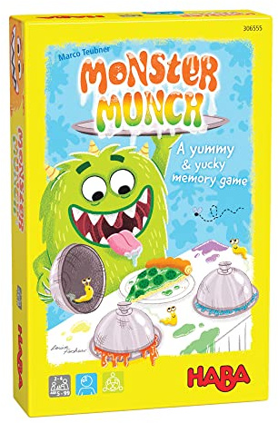 HABA 306555 Monster Munch - A Yummy & Yucky Memory Game for 2-4 Players Ages 5 years and Up- English Version (Made In Germany).