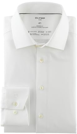 OLYMP Herren Oberhemd Langarm Luxor.24.Seven,Twill,modern fit,Global Kent,Hellbeige 20,39