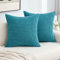 MIULEE 2er Set Kissenbezug Kordsamt Dekokissen Kissenbezüge Sofakissen Dekorativ Couchkissen Zierkissen Kissenhülle Moderne Bezug Weich für Sofa Wohnzimmer Schlafzimmer 40x40 cm Blau Grün