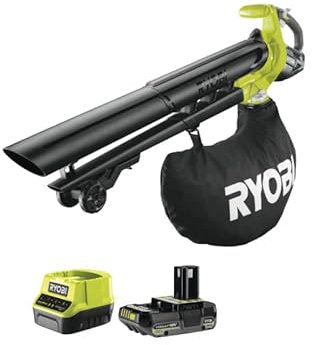 Pack RYOBI Souffleur Aspiro-Broyeur OBV18-18V OnePlus Brushless - 1 Batterie 2.0Ah - 1 Chargeur Rapide
