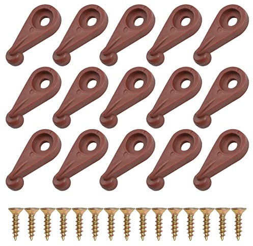 MOROBOR 50-teiliges Glashalter-Clips-Set, 4 mm Glasclip, Glasschrank, Schrankclips mit Schrauben zur Befestigung von Glas-Schranktüren (rotbraun)