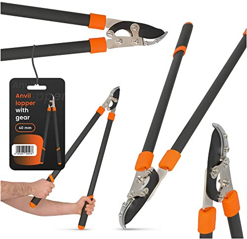 Zusammengesetzte Aktion Amboss Ast Baum Lopper 40mm Garten Pruner Schere Cutter Schneiden Beschneiden Formen Leichtes Gartenwerkzeug Rutschfester Griff Komfort Grip