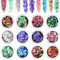 Giantree Glitter für Gesicht Körper, 12 Farben Hex Pailletten Set Nägel Haare Körper Festival Zubehör Musik Maskerade Party Makeup Glitter(Farbe A), 550287_1-SALZZ-B