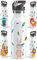 OWLBOOK® Edelstahl Trinkflasche Kinder | Wasserflasche mit Strohhalm | 600 ml | Sportdeckel | Spülmaschinenfest | Schule Sport | Schulanfang Geschenke zur Einschulung Junge Mädchen| Boho Hase