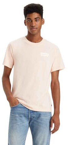 Levi's Men's Graphic Crewneck Tee T-Shirt, Bw Pale Peach, L