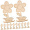 TOYANDONA 12stücke Unvollendete Holzblumen Basteln Holzblumen Malen Für Kreative Mädchen Oberflächen Für Einfache Farbgestaltung Für Deko Und