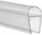 Gedotec Duschtürdichtung streifend 2000mm, Premium Duschdichtung 6 mm - 8 mm, Schwallschutzleiste Dusche als Glasbodendichtung transparent, Duschdichtungen für Duschtüren wasserabweisend