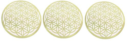 MC-Trend 3 Stück Metall Blume des Lebens Aufhänger Yoga Meditation Suncatcher Chakra Deko Zuhause DIY basteln Traumfänger Spirituell