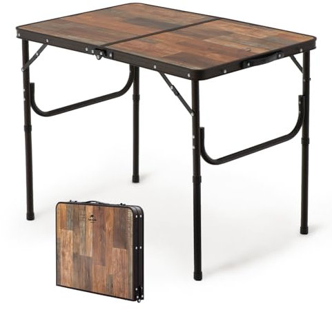 Naturehike Campingtisch Faltbarer, tragbare Tische mit verstellbaren Beinen, 35.4×23.6×14.6 Zoll Faltbare Camp Pinic Tische mit Tragetasche für Outdoor Camping, BBQ, Reise für große Retro