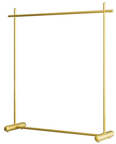 Garderobenständer Gold Metall Kleiderständer Für Schlafzimmer Und Boutique Kommerzielle Robuste Kleiderstange Zum Aufhängen Und Präsentieren Von Kleidung Freistehender Garderobe(Size:100X40X155CM)