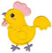 Küken Huhn Gelb Aufnäher zum aufbügeln oder aufnähen Bügelbild Aufbügler für Kleidung gestickter Bügelpatch Applikation Patch Größe 7,5 x 7,5 cm