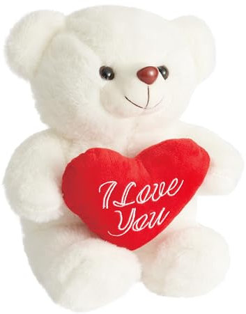 THE TWIDDLERS Teddybära I Love You, 25cm – süßes Geschenk für Sie und Ihn, Plüschtier-Geburtstagsgeschenk für Freundin, Freund, perfekt für den Valentinstag