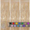 3pcs Tinsel Curtain Champagne Gold Glitter Foil Door Party Backdrop, 3.2ftx6.5ft Foil Fringe Streamers Shimmer Decorations for Birthday Wedding Christmas