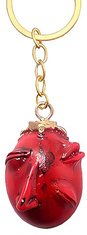 AENEY Berserk Egg of King Necklaces, Berserk Red Pendant Keyring, Anime Cosplay Keychain Accessories Car Key Chain for Women Men Birthday Gifts (Keyring A)