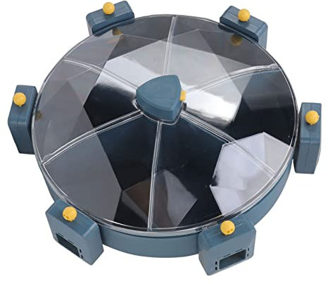 Dispensador de cereales montado en la pared for el hogar - Dispensador de arroz de 6 rejillas Caja de almacenamiento de granos con rejilla giratoria /1371 (Color : Blue Yellow)