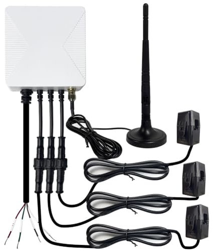 Tuya Smart Life 3-Phasen-WiFi-KWH-Messgerät 120A Stromzange Stromwandler App Überwachung und Aufzeichnung Des Verbrauchs Einfache Installation Einfach zu Bedienen