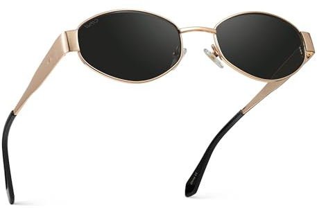 WMP Eyewear - Women's Retro Oval Sunglasses, Trendy Small Frame, 90s Inspired Fashion