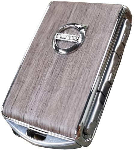 Autoschlüssel Abdeckung Fob Fall für Volvo XC40 XC60 XC90 V60 V90 S60 S90 Autoschlüssel Ersatz Shell(Wood Grain)