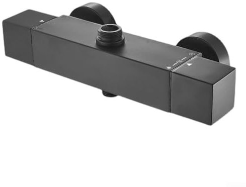 Eawfgtuw Mitigeur thermostatique pour baignoire/douche, fixation chromée pour robinets de baignoire, mitigeur de douche mural, vanne d'inversion en laiton anti-brûlure, température constante